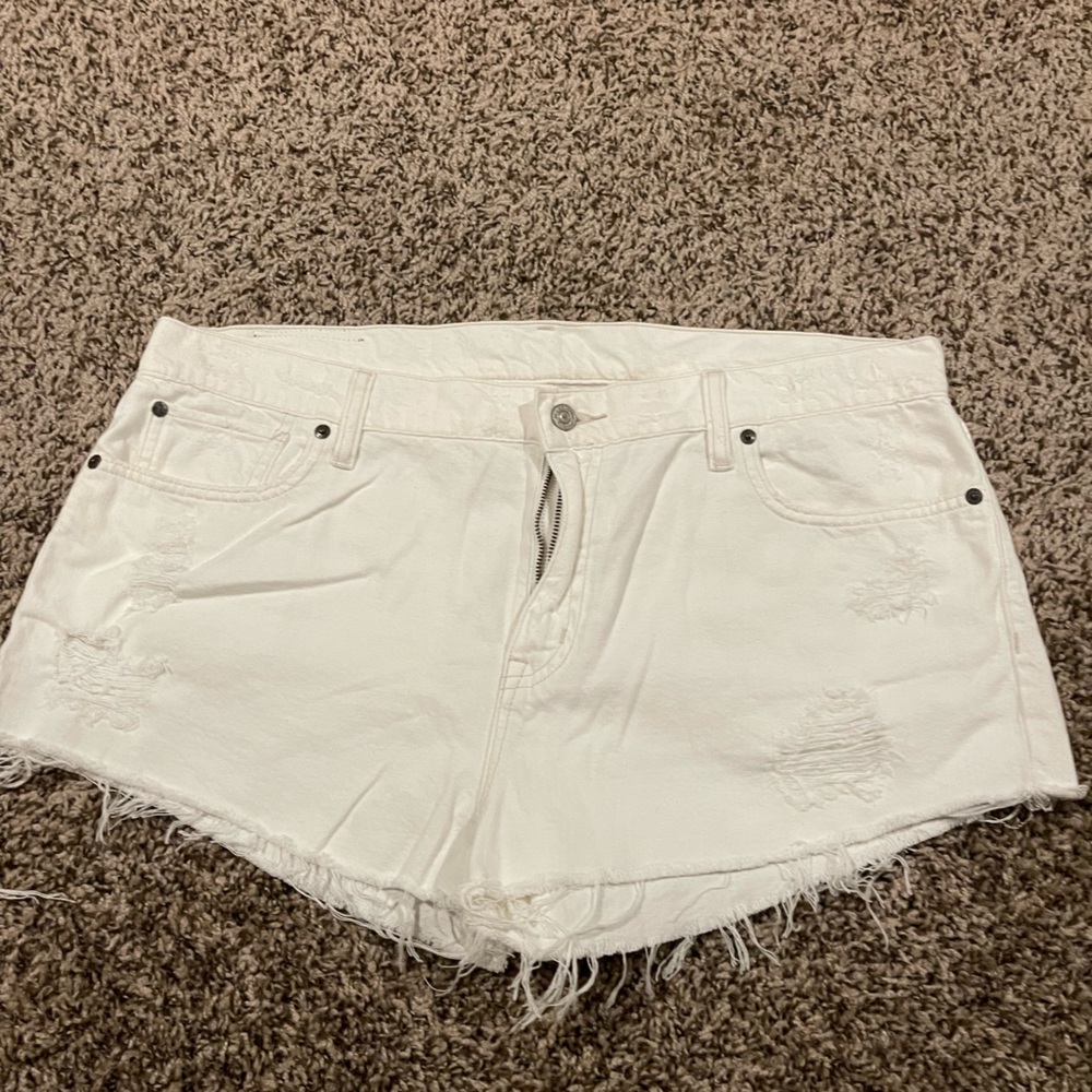 Ralph Lauren White Denim Shorts